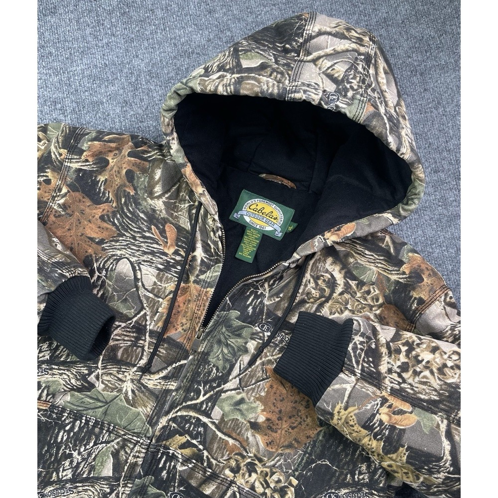Cabela's Realtree Camo Hooded Jacket Men's LT Insulated Full Zip Hunting Coat